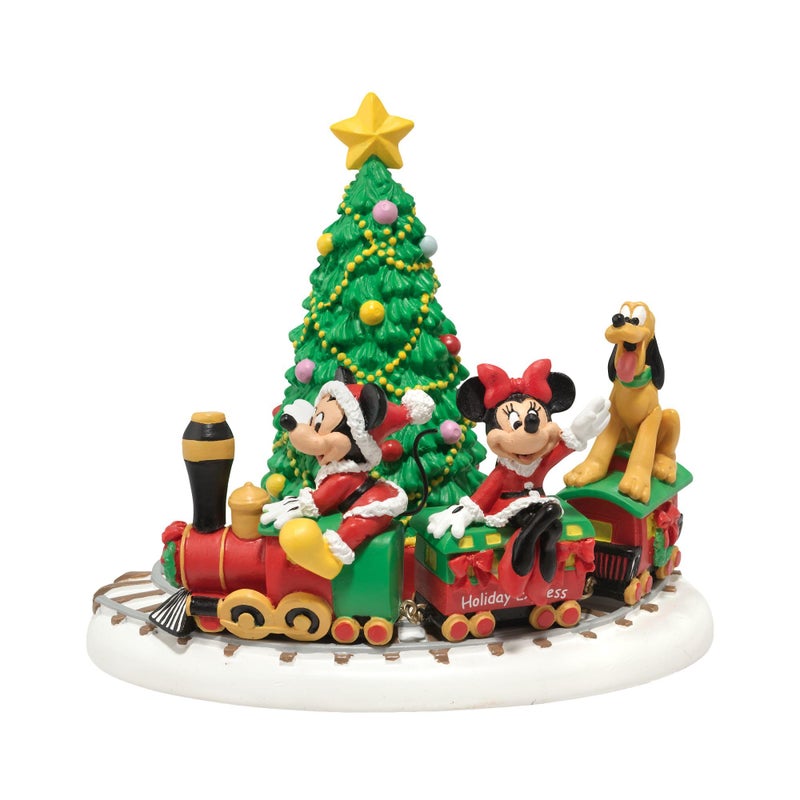 Department 56 Disney Village Accessories Mickey Mouse Holiday Express Figurine, 4.75 Inch, Multicolor - Image 1